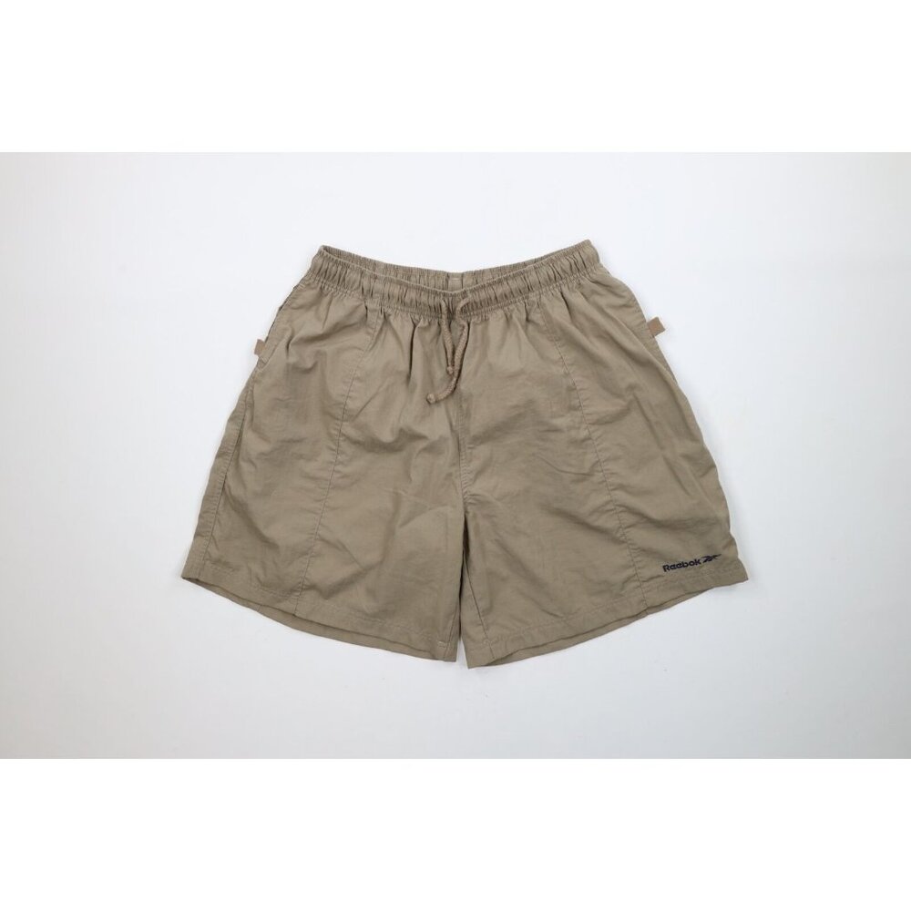 Vintage 90s Reebok Mens Large Faded Spell Out Ripstop Above Knee Shorts Baggies
